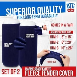 Navy Blue Fleece Fender Cover Set of 2